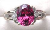 CEYLON GARNET IN 14K GOLD RING  -- 2.85 Ct.., Size 7
